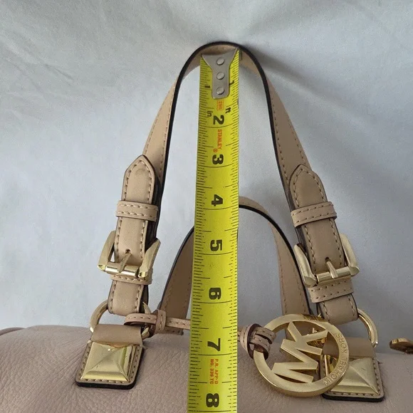 Michael Kors Pebble Leather Blush Grayson Satchel Handbag - Picture 13 of 16